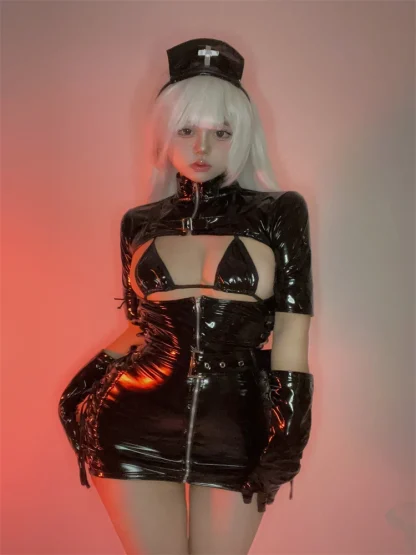Shiny Black Dress Halloween Costume