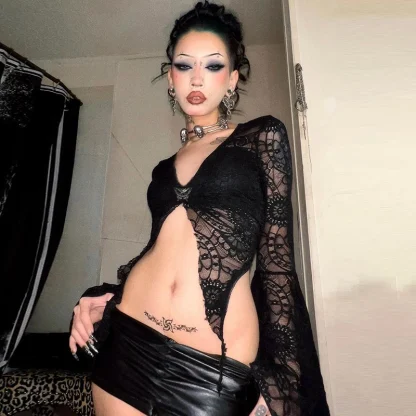 Sexy Bell Sleeve Halloween Costume - Image 3