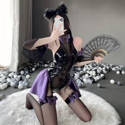 Hot Sheer Bodysuit Halloween Costume - Image 4