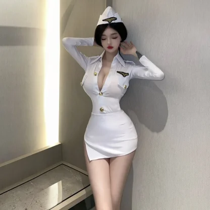 Seductive Stewardess Halloween Costume - Image 2